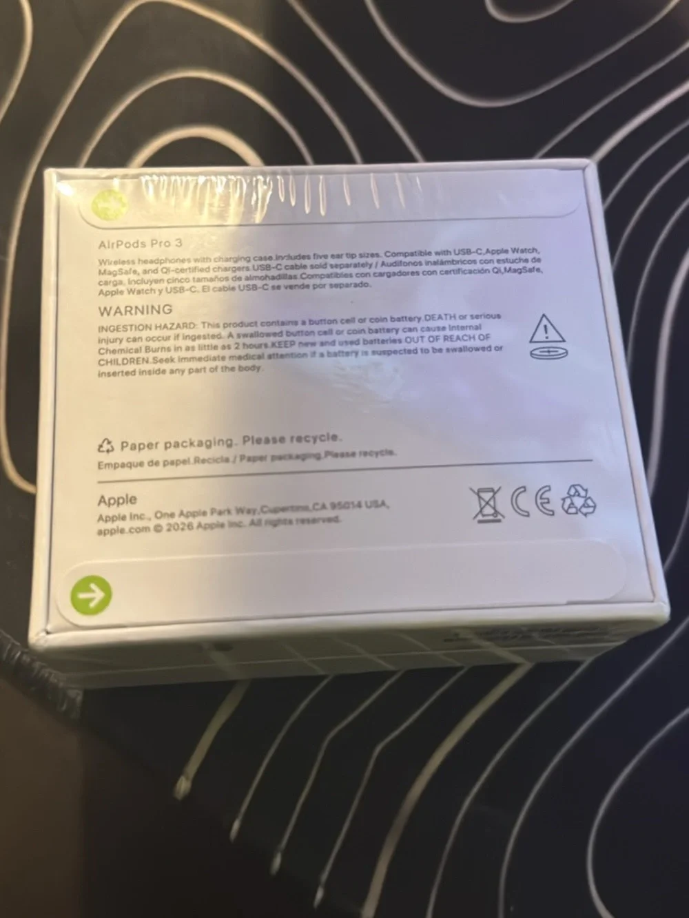 Apple AirPods Pro 3 Boxed Earbuds in White